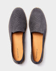 Braided Leather Espadrilles Navy - THE RESORT CO