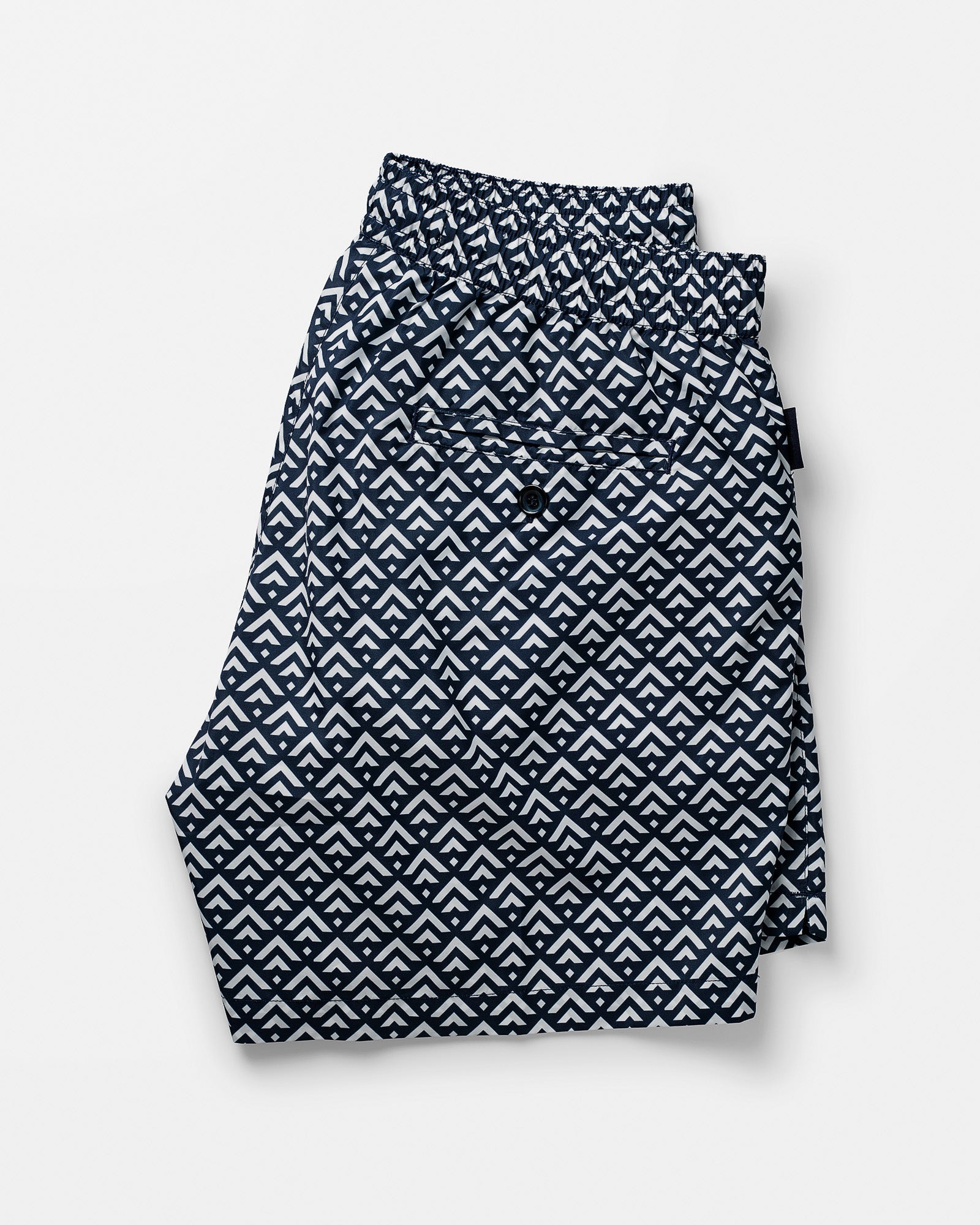 Classic Swim Shorts Navy Chevron - THE RESORT CO