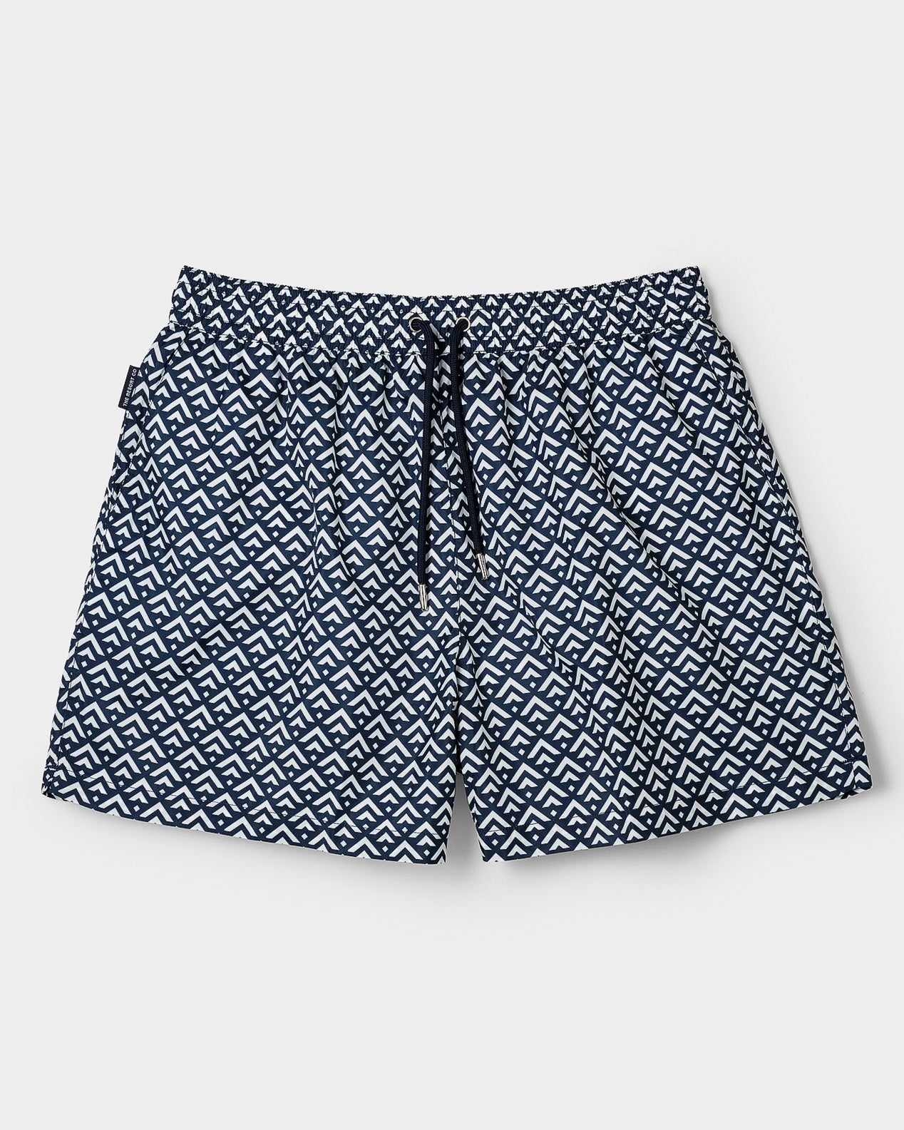 Classic Swim Shorts Navy Chevron - THE RESORT CO