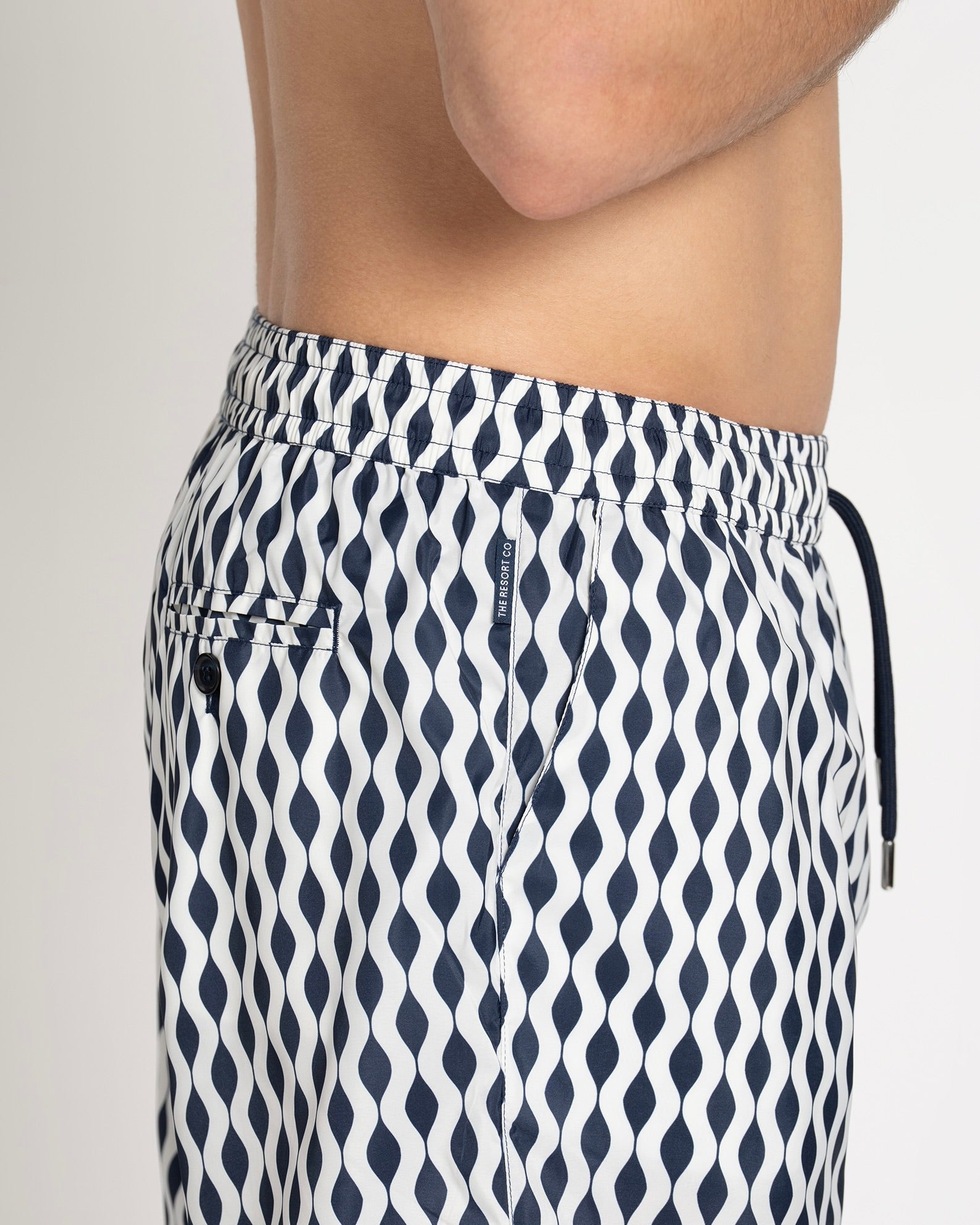 Classic Swim Shorts Navy Waves - THE RESORT CO