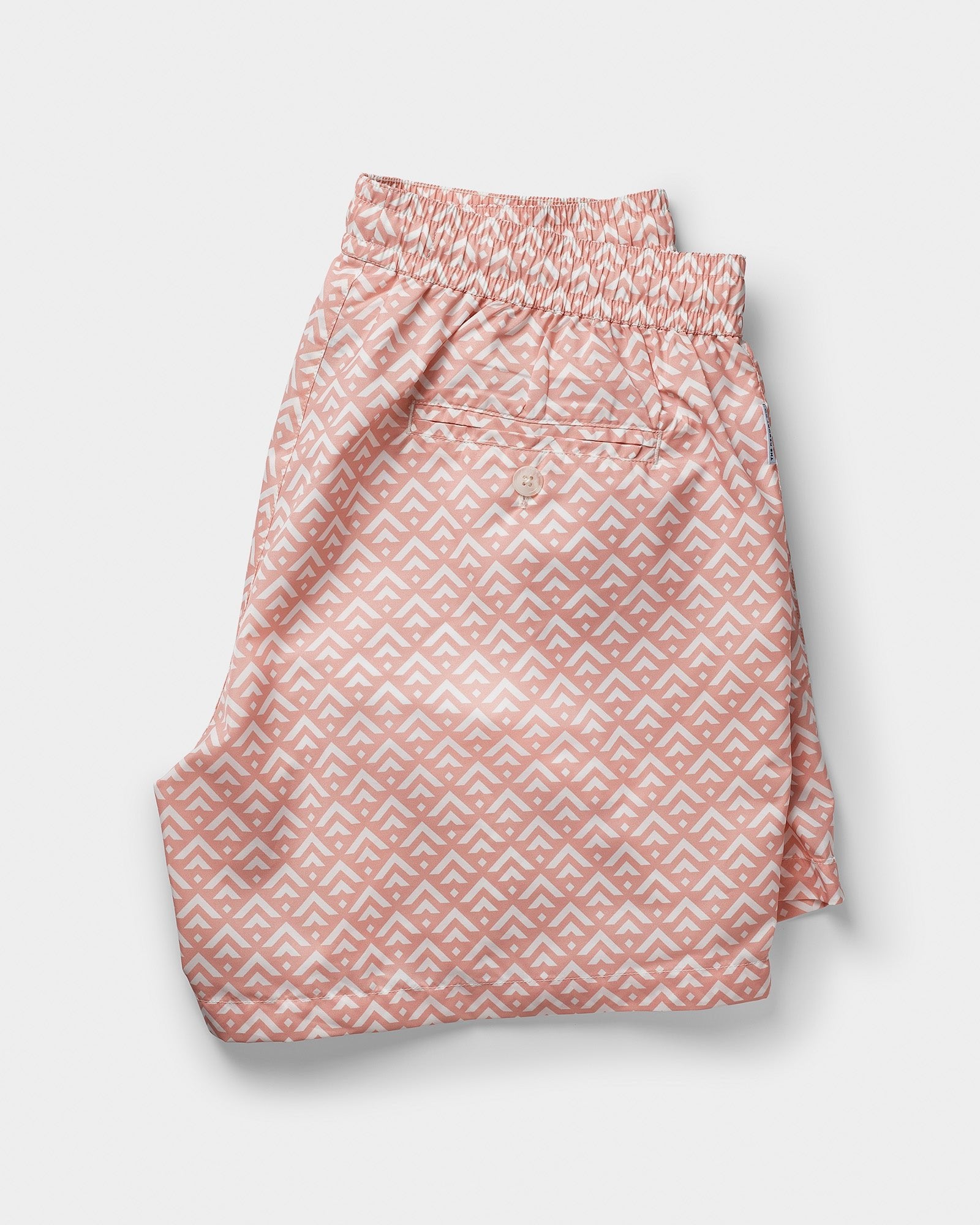 Classic Swim Shorts Rose Chevron - THE RESORT CO