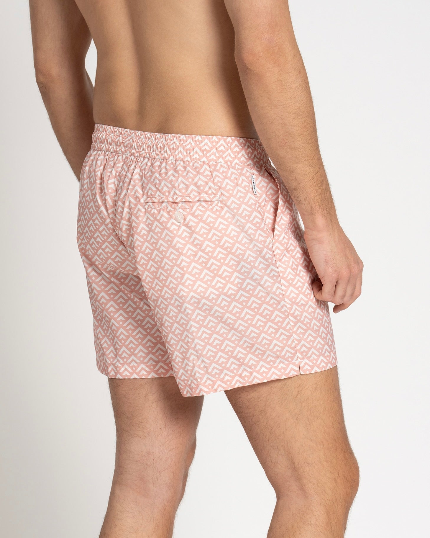 Classic Swim Shorts Rose Chevron - THE RESORT CO