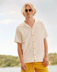 Knitted Shirt Ivory - THE RESORT CO