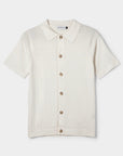 Knitted Shirt Ivory - THE RESORT CO