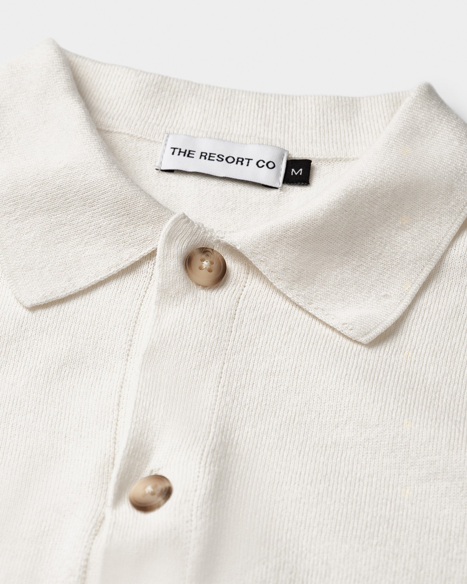 Knitted Shirt Ivory - THE RESORT CO