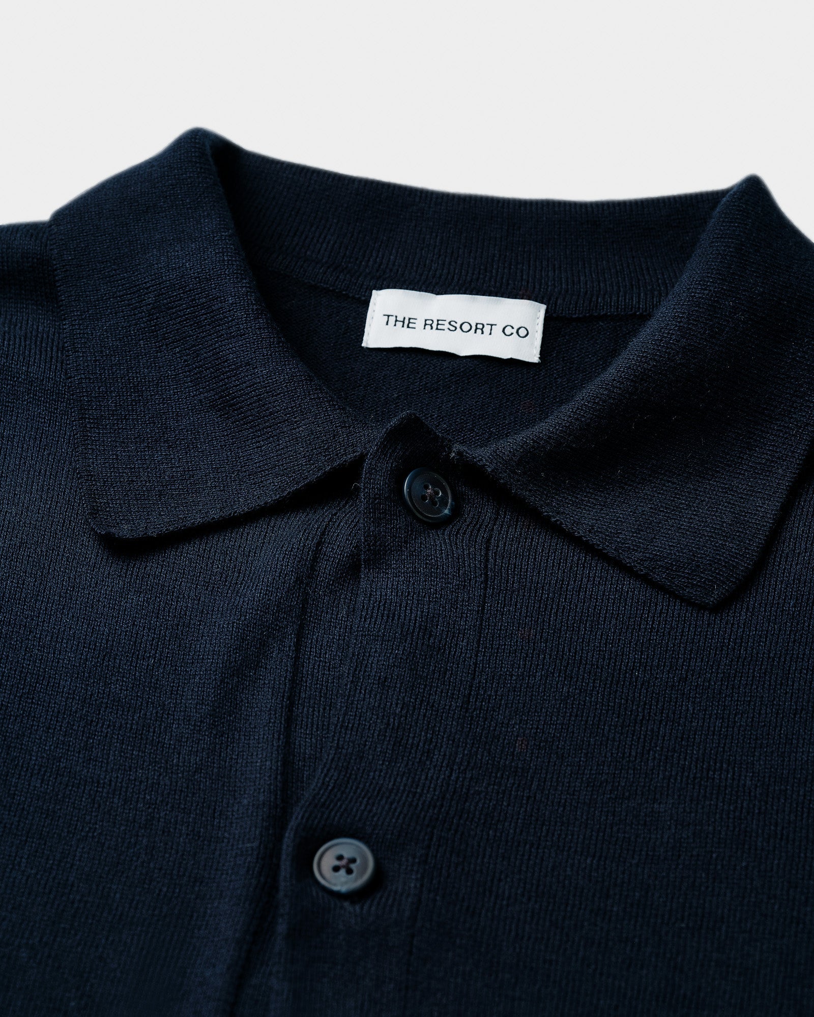 Knitted Shirt Navy - THE RESORT CO
