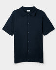 Knitted Shirt Navy - THE RESORT CO