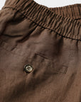 Linen Drawstring Shorts Sandalwood - THE RESORT CO