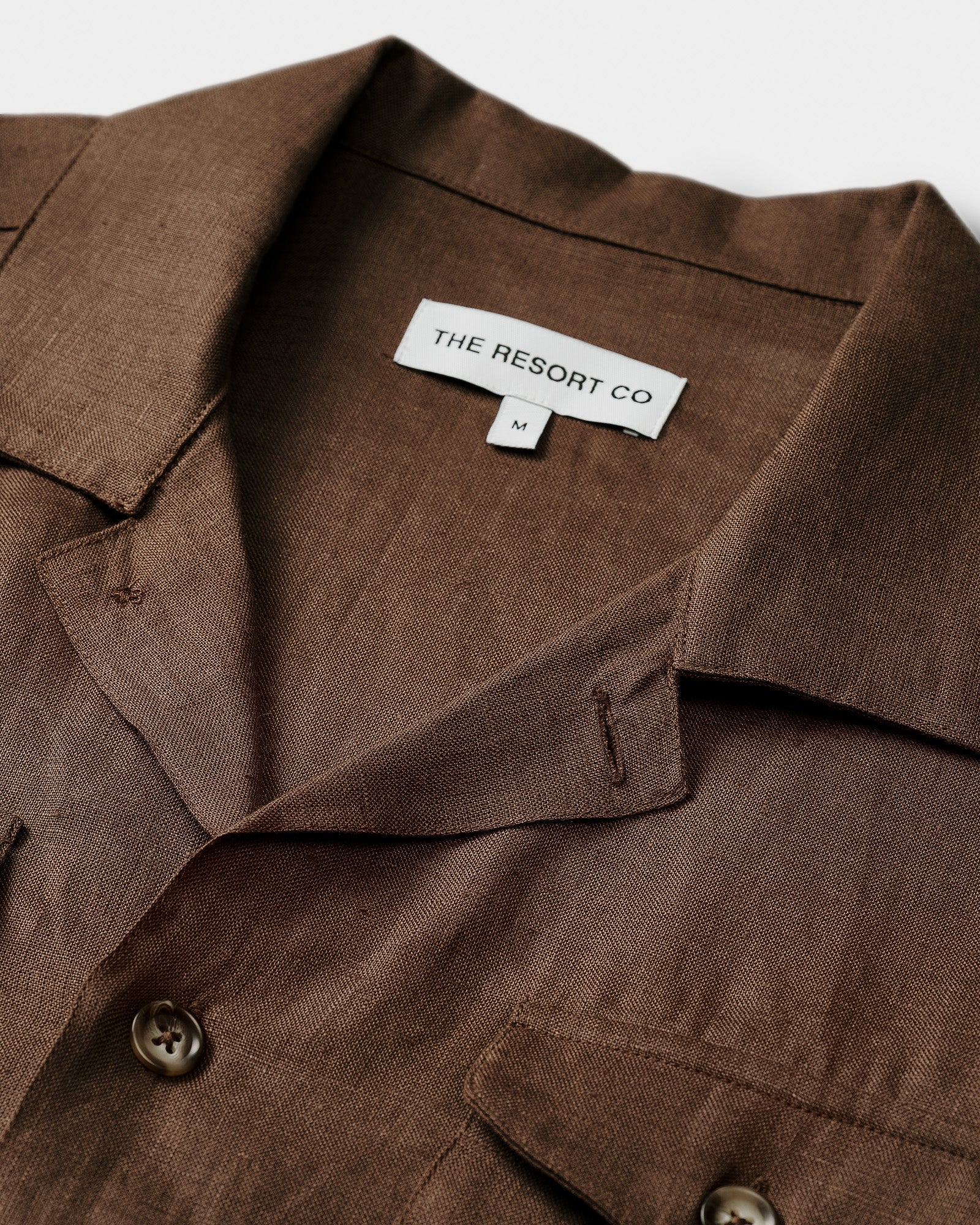 Linen Overshirt Sandalwood - THE RESORT CO