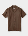 Linen Resort Shirt Sandalwood - THE RESORT CO