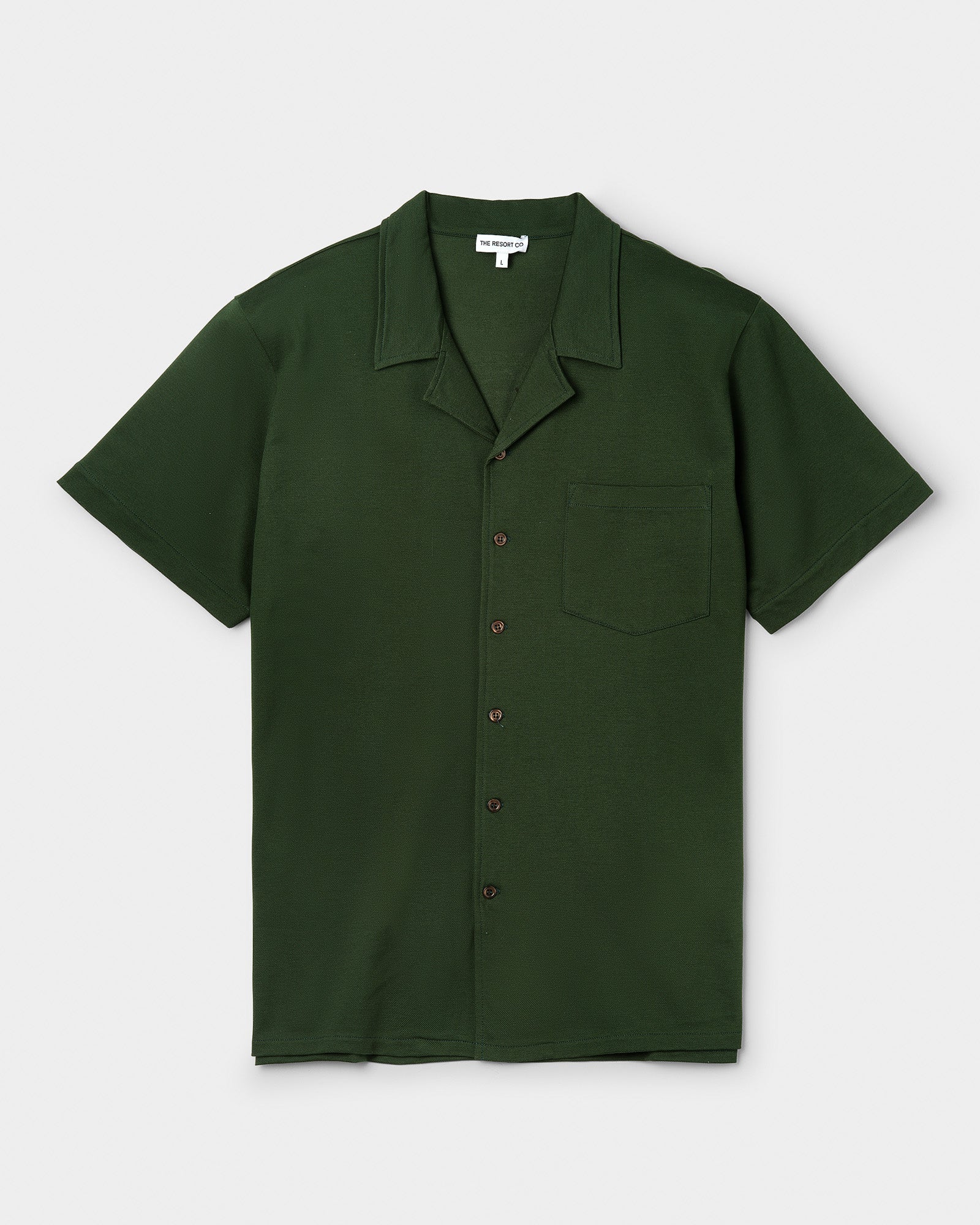 Piqué Resort Shirt Deep Green - THE RESORT CO