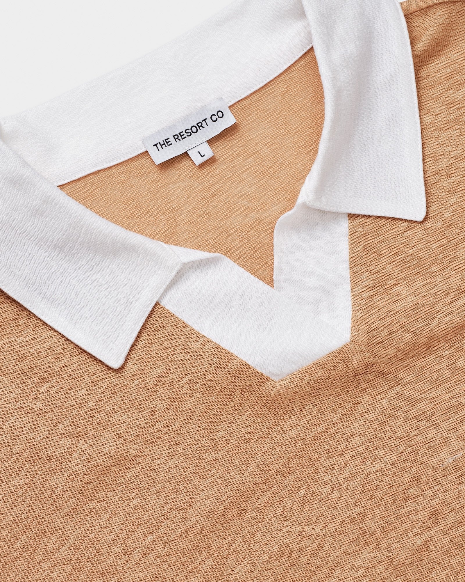 Resort Polo Shirt Camel / White - THE RESORT CO