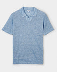 Resort Polo Shirt Light Blue Melange - THE RESORT CO