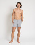 Tailored Swim Shorts Navy Stripe Seersucker - THE RESORT CO