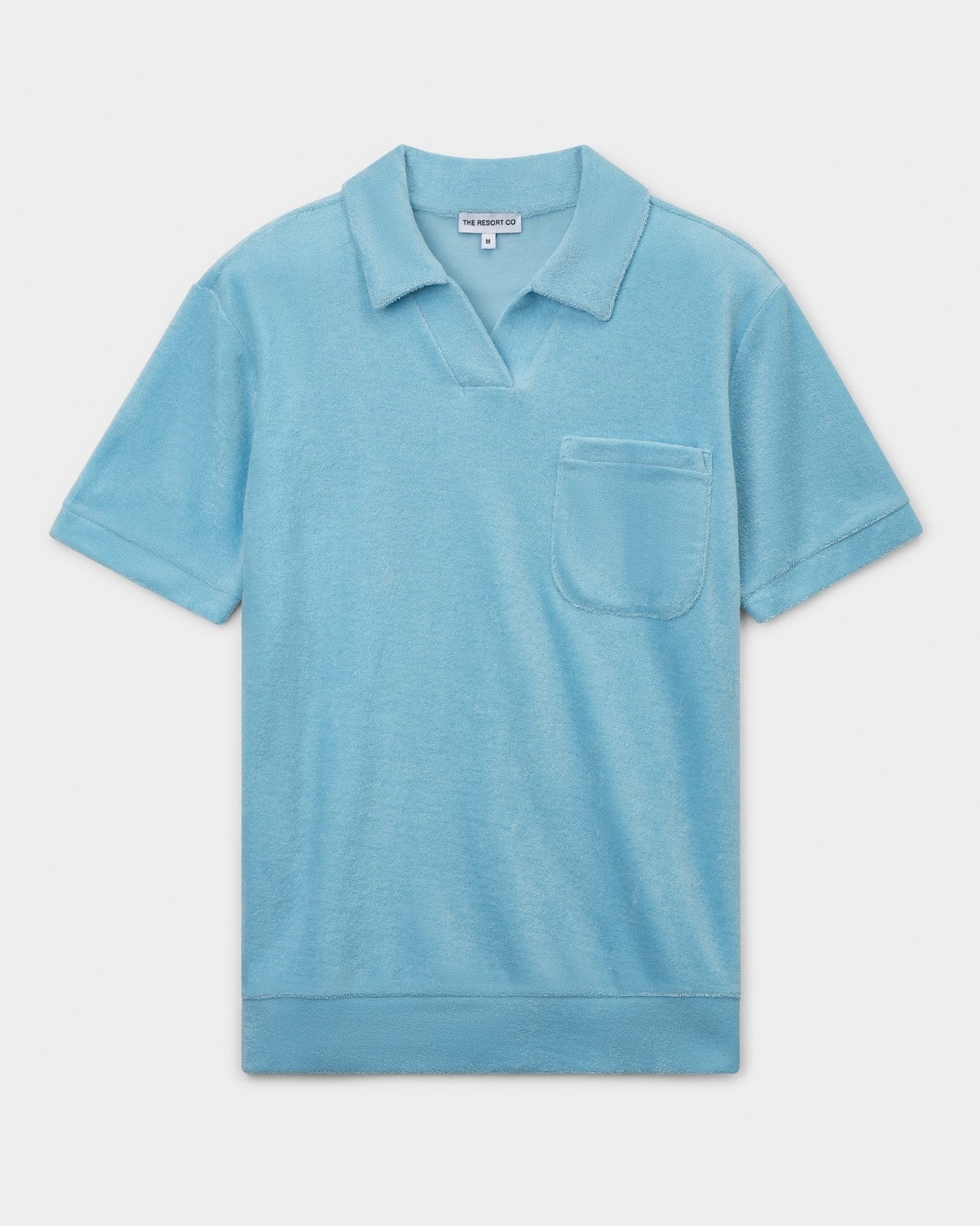 Terry Polo Shirt Light Blue - THE RESORT CO