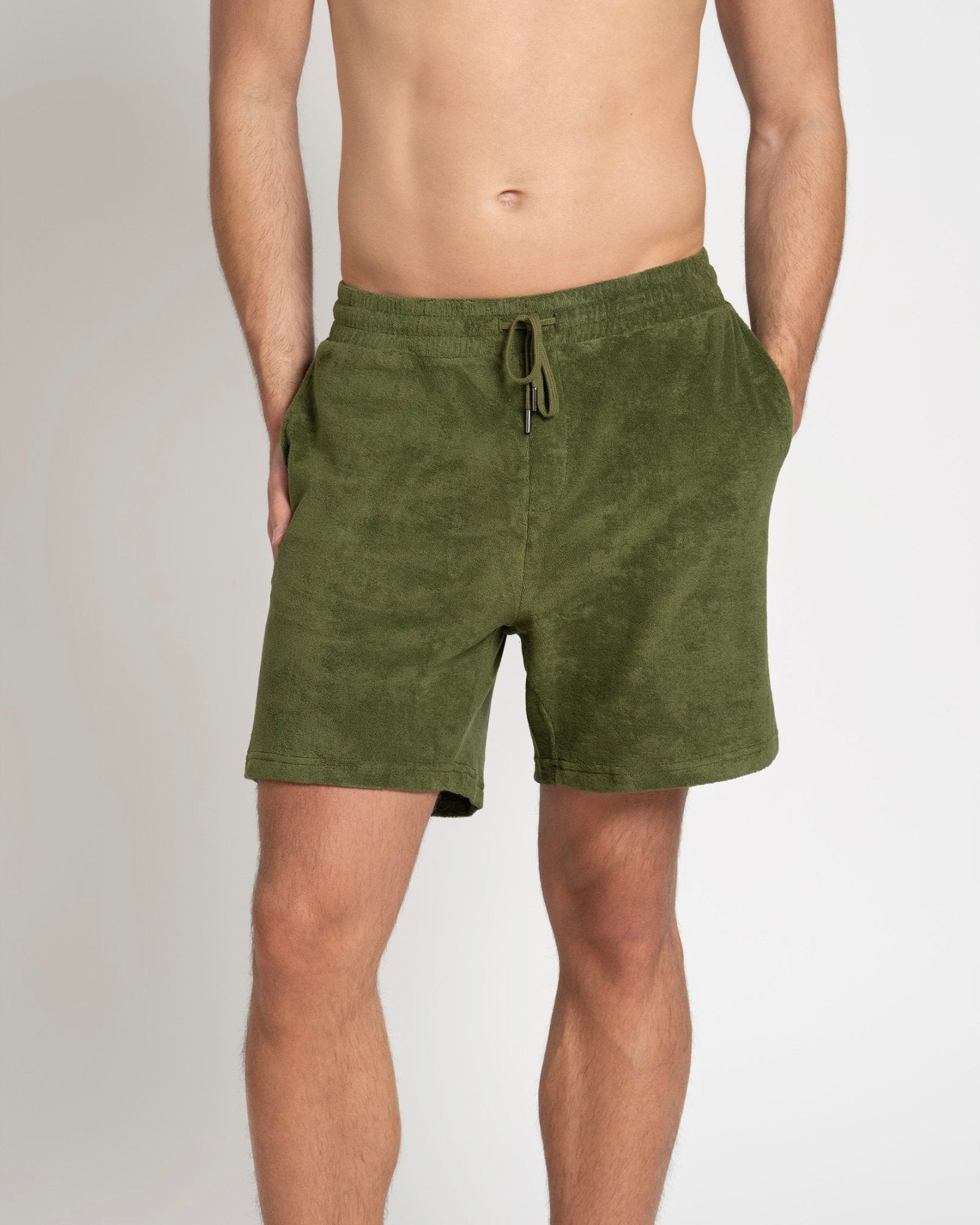 Terry Shorts Cypress Green - THE RESORT CO