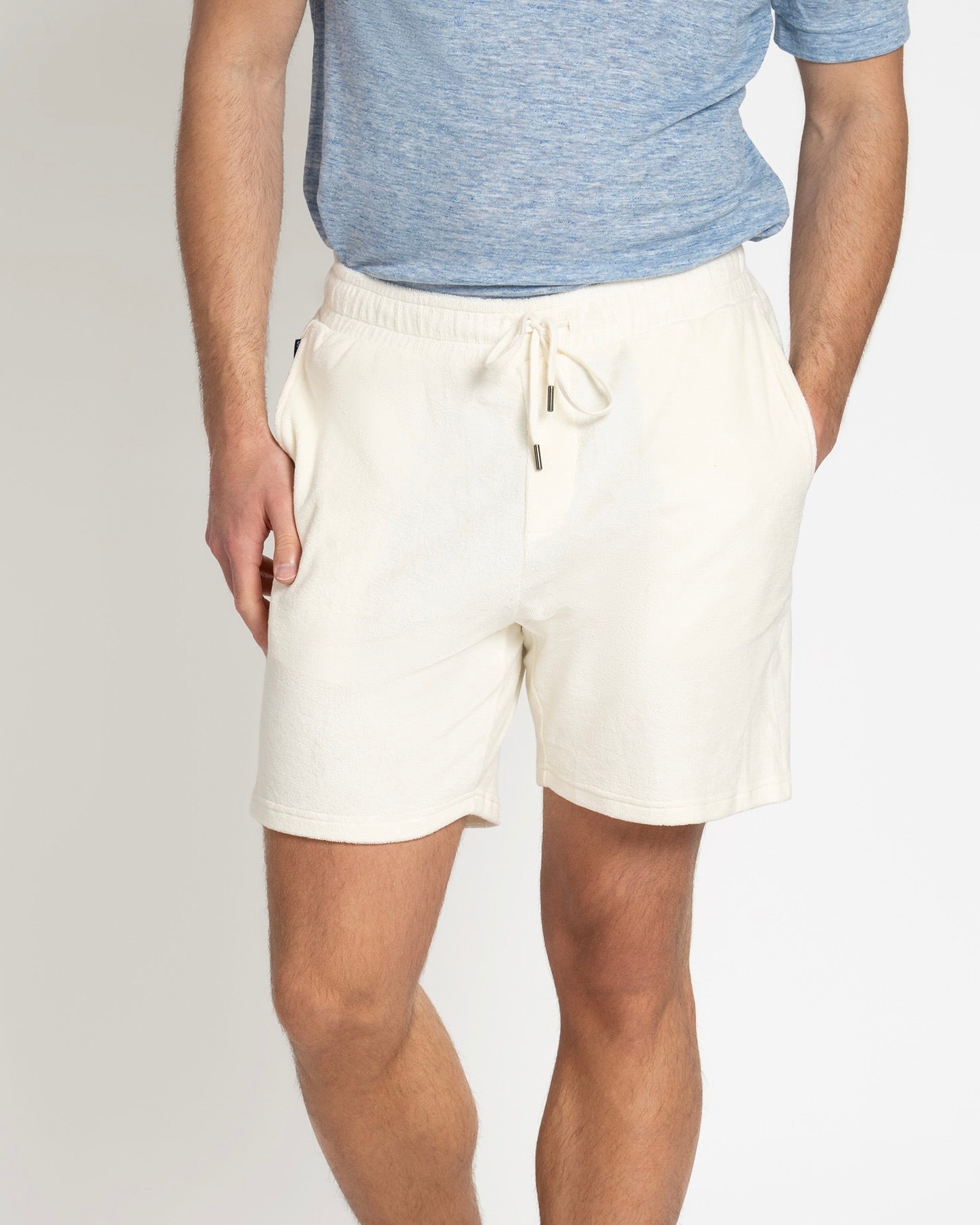 Terry Shorts White - THE RESORT CO