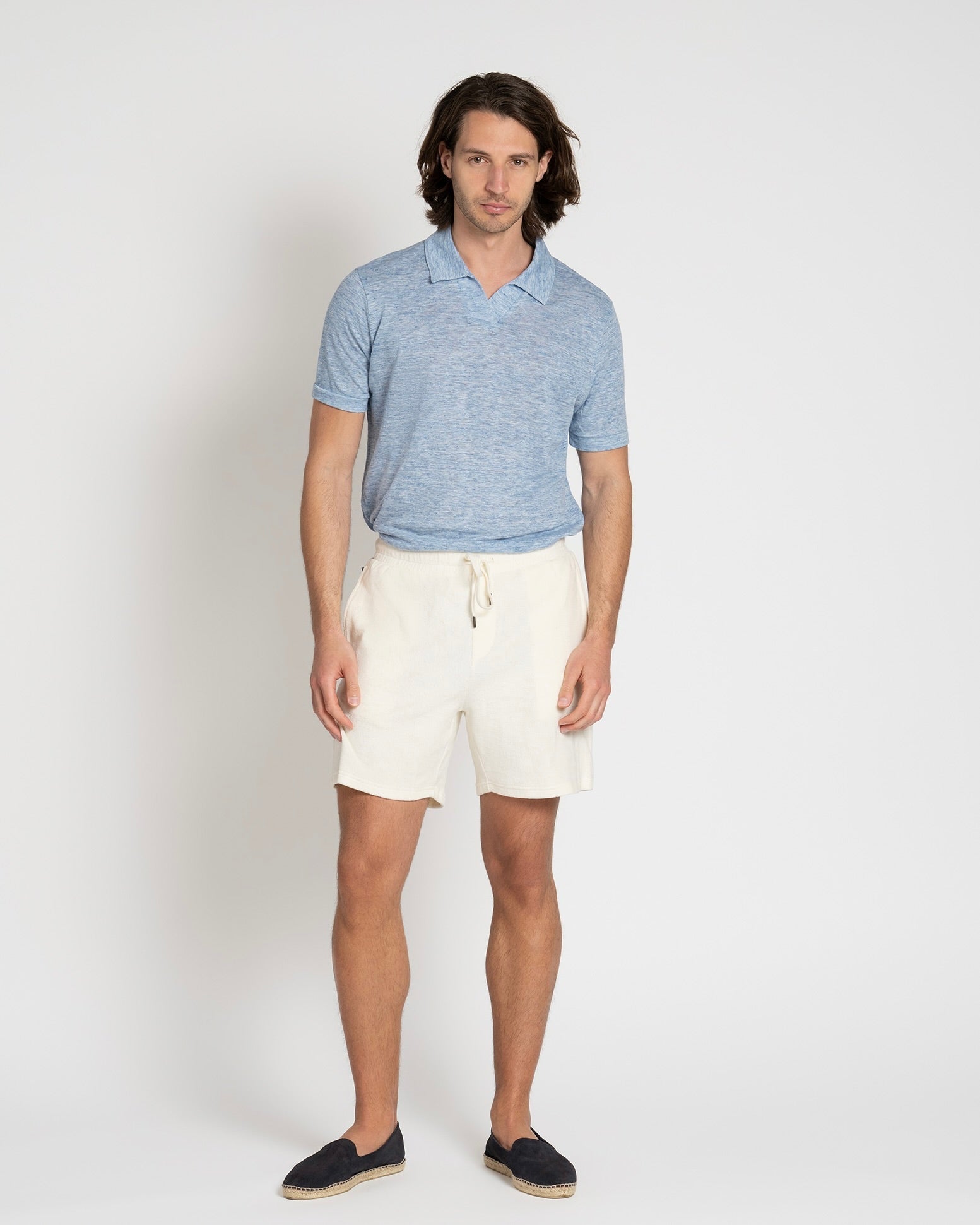 Terry Shorts White - THE RESORT CO